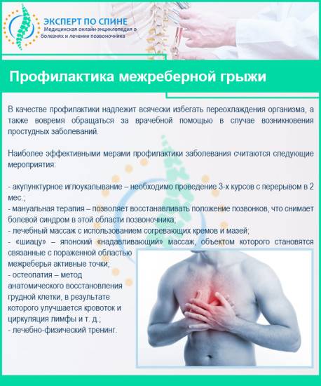 Профилактика межреберной грыжи