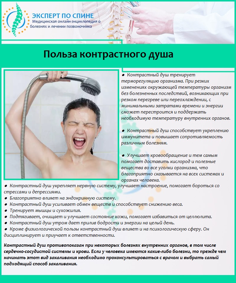 Польза контрастного душа