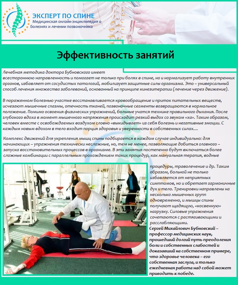Эффективность занятий