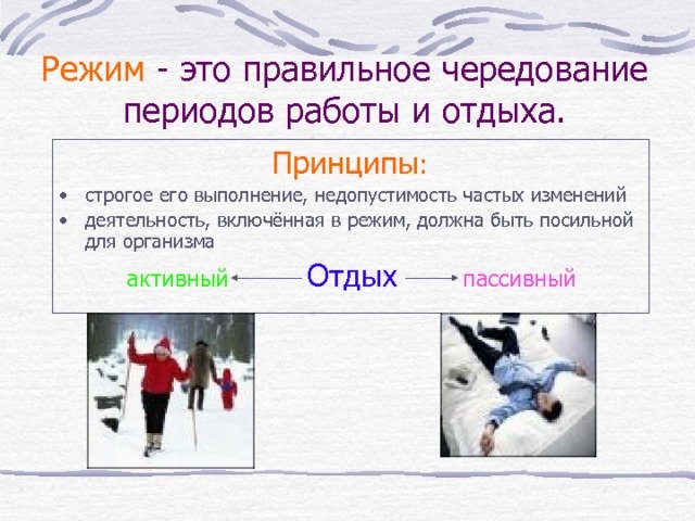 Чередование труда и отдыха