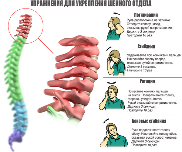 Упражнения для укрепления шейного отдела