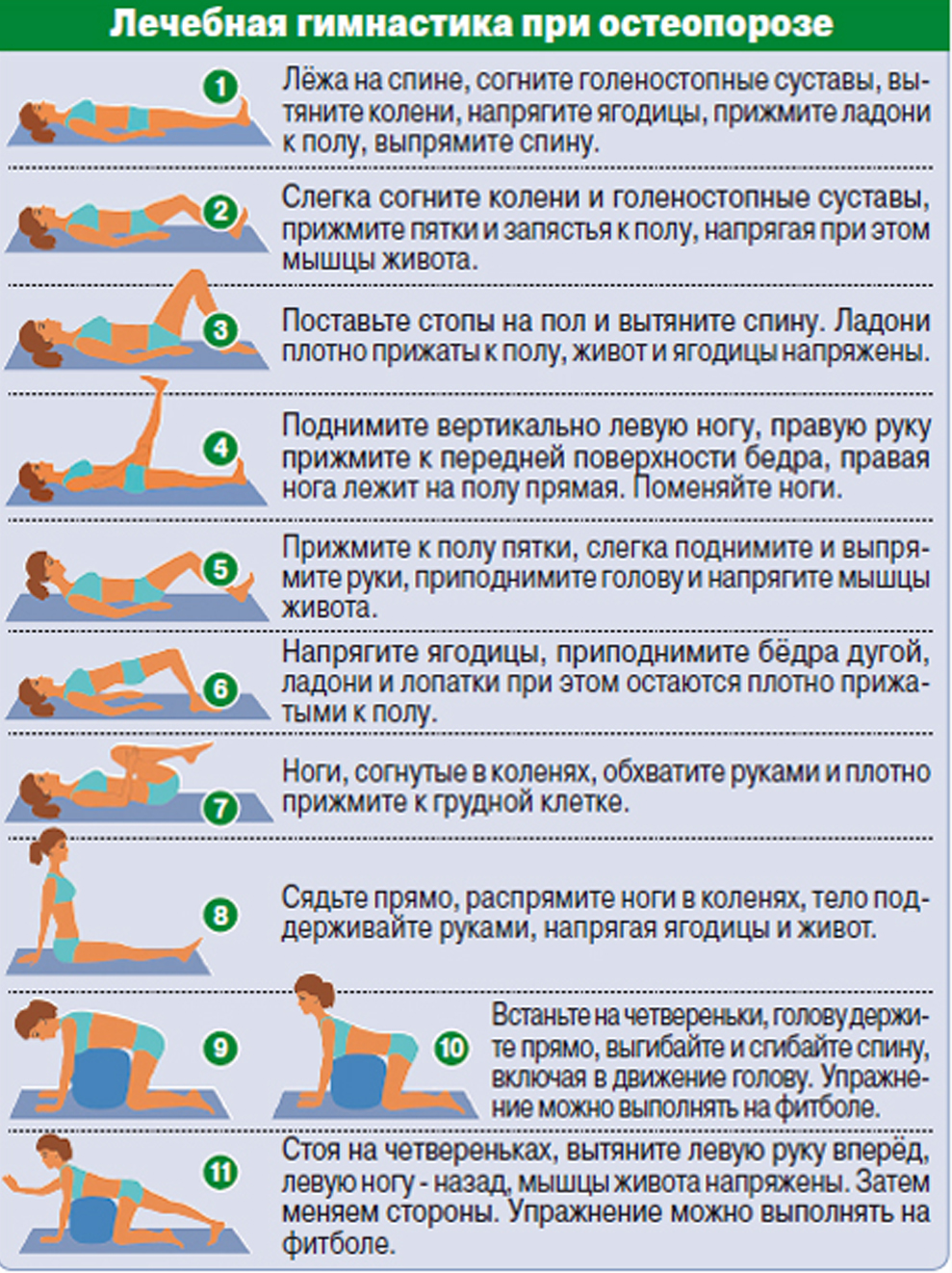 Упражнения при остеопорозе